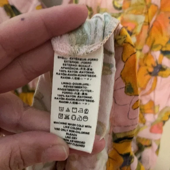 Free People Teagan floral printed mini dress size 0 - Picture 7 of 10